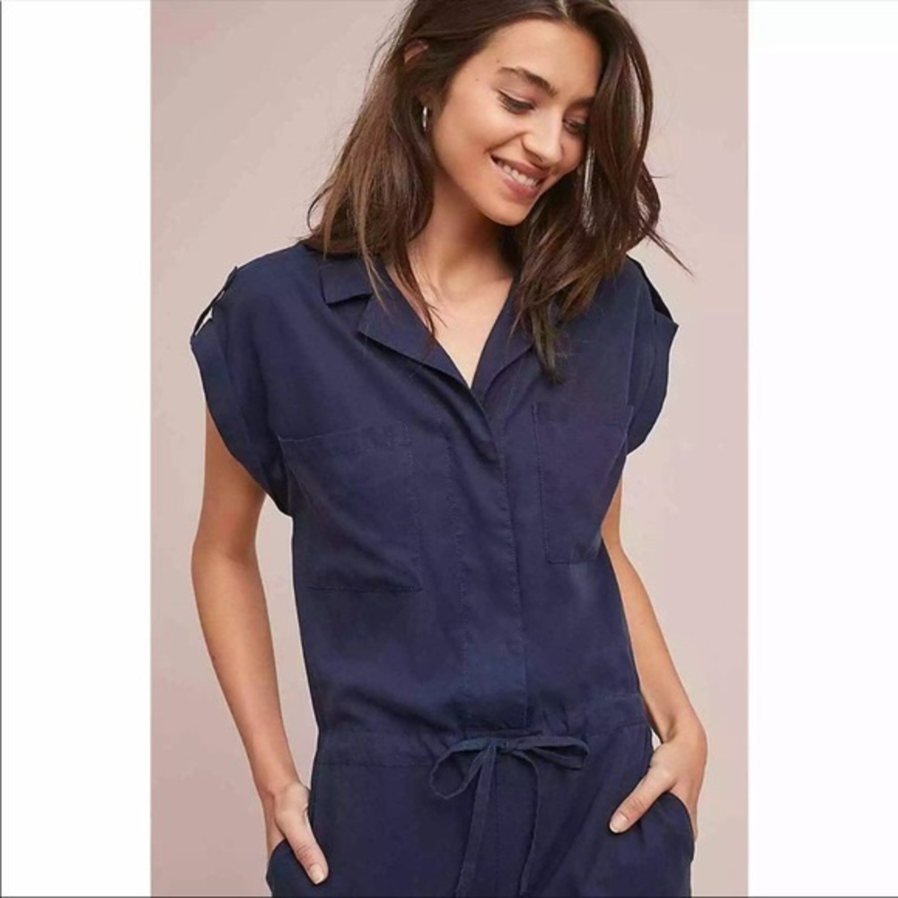 Sanctuary x Anthropologie Navy Blue Jumpsuit